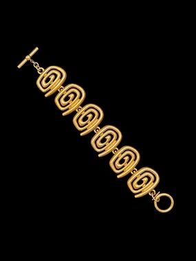 Anne Klein Gold Spiral Link Toggle Bracelet